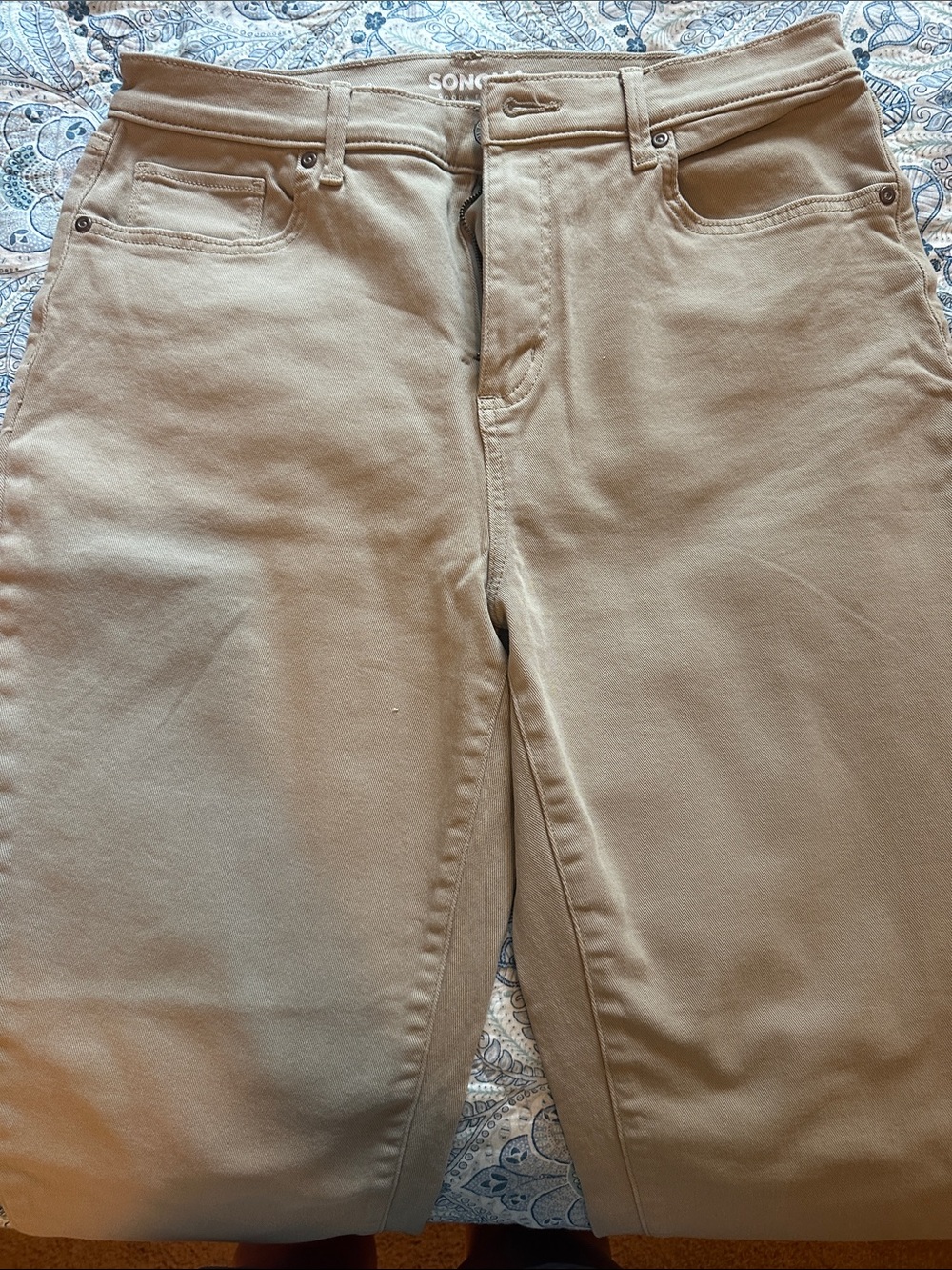 Sonoma Tan Straight-Leg Khaki Pants